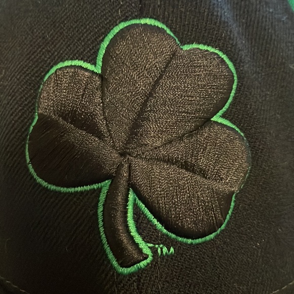 Notre Dame fighting Irish black and green Shamrock baseball hat cap Zephyr Zhat - Picture 2 of 9
